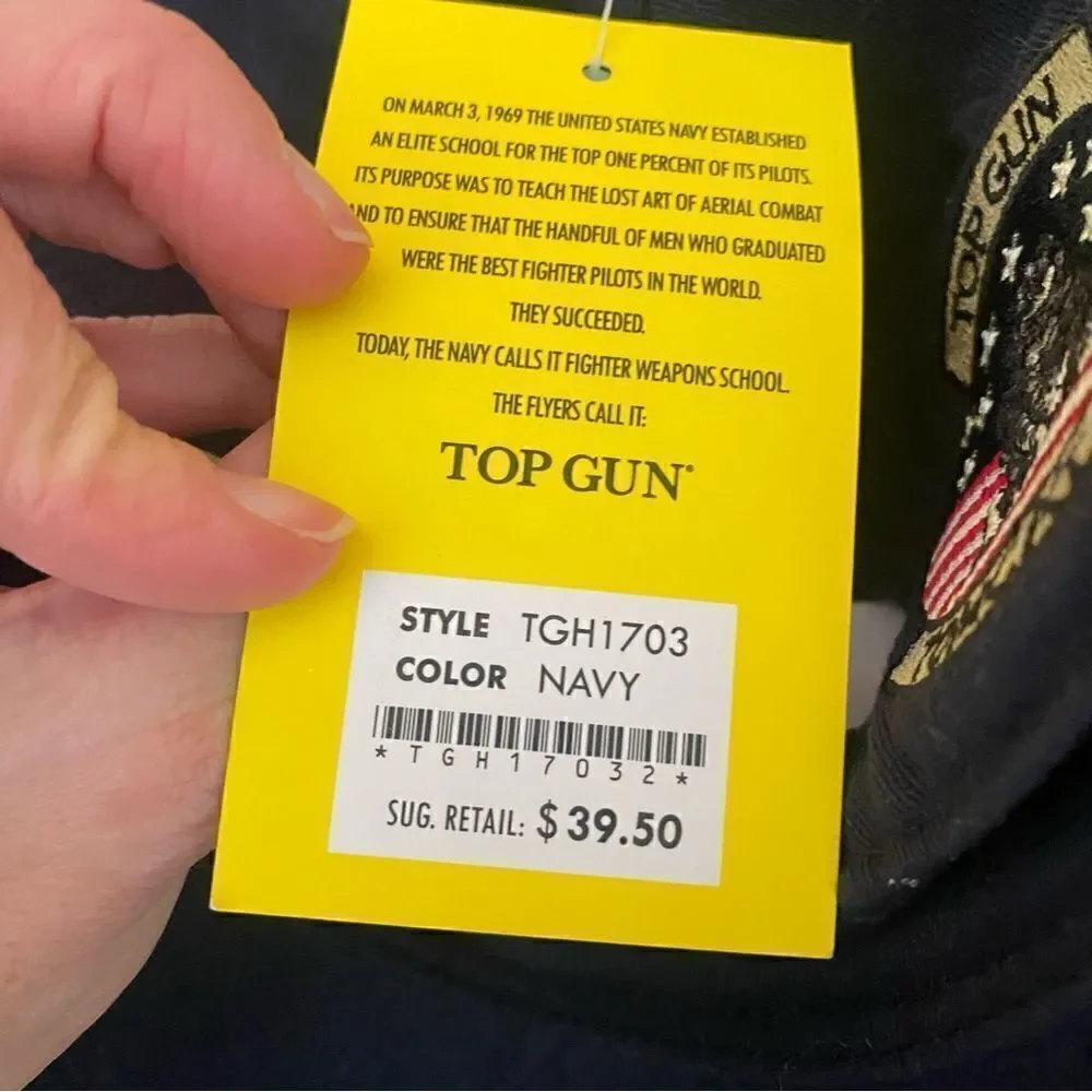 Top Gun Official Cap with Patches NWT